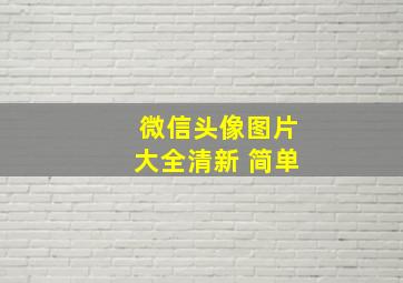 微信头像图片大全清新 简单